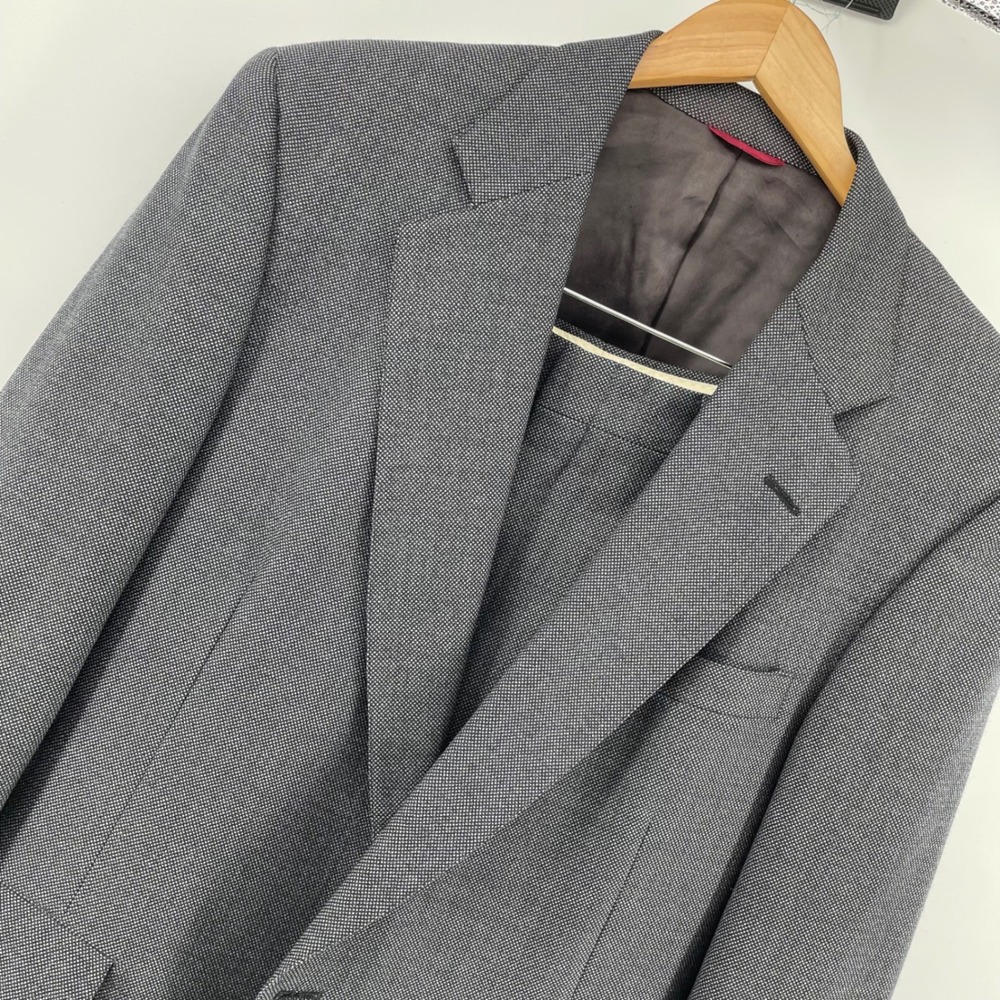 Jos. A. Bank Executive Collection Mens Gray 2 Piece Suit 40R 35x31 Blazer Pants